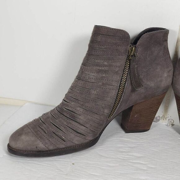 Paul Green Women's Malibu US7,5-8 AU5 Leather Sliced Metallic Earth Ankle Boots - Picture 7 of 13